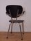 Chrome and Black Leathette Office Chair, 1950s 3