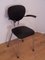 Chrome and Black Leathette Office Chair, 1950s 5