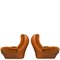 Lounge Chairs in Cognac Leatherette and Velvet from Beka, 1960s, Set of 2, Image 1