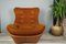 Lounge Chairs in Cognac Leatherette and Velvet from Beka, 1960s, Set of 2 3