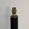 Mid-Century French Black Leather and Brass Table Lamp 6