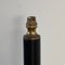 Mid-Century French Black Leather and Brass Table Lamp, Image 6