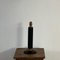 Mid-Century French Black Leather and Brass Table Lamp 12