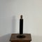 Mid-Century French Black Leather and Brass Table Lamp, Image 12