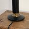 Mid-Century French Black Leather and Brass Table Lamp 13