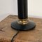 Mid-Century French Black Leather and Brass Table Lamp, Image 13