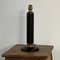Lámpara de mesa francesa Mid-Century de cuero negro y latón, Imagen 11
