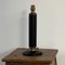 Mid-Century French Black Leather and Brass Table Lamp, Image 11