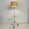 Mid-Century French Floor Lamp in Metal with Fabric Umbrella, 1950, Image 6