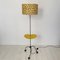 Mid-Century French Floor Lamp in Metal with Fabric Umbrella, 1950, Image 1