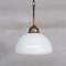 Mid-Century Opaline Glass and Brass Pendant Light, Image 2