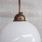 Mid-Century Opaline Glass and Brass Pendant Light 4