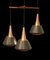 Danish Ceiling Lamp in Copper, Black Metal and Teak, 1960s 8