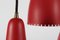 Red Lacquer Chandelier by Bent Karlby for Lyfa, 1950s, Image 4