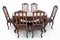 Dining Table with Chairs, France, 1890s, Set of 7 3