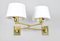 Mid-Century Modern Swing Arm Sconces in Brass by George W. Hansen for Metalarte, 1970s, Set of 2 2