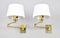 Mid-Century Modern Swing Arm Sconces in Brass by George W. Hansen for Metalarte, 1970s, Set of 2 1