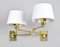 Mid-Century Modern Swing Arm Sconces in Brass by George W. Hansen for Metalarte, 1970s, Set of 2 3