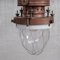 Antique Industrial Copper, Brass and Glass Pendant Light 4