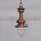 Antique Industrial Copper, Brass and Glass Pendant Light 1