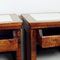 Tall Art Deco Czechoslovakian Bedside Tables in Walnut and Glass, 1920s, Set of 2 10