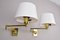 Mid-Century Modern Swing Arm Brass Sconces by George W Hansen for Metalarte, 1970s, Set of 2, Image 2