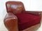 Distressed Leather Club Chair, 1950s, Image 3