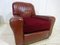 Fauteuil Club en Cuir, 1950s 2