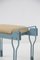 Mid-Century Italian Painted Wood and Fabric Bench, 1950s 5