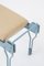 Mid-Century Italian Painted Wood and Fabric Bench, 1950s, Image 2