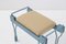 Mid-Century Italian Painted Wood and Fabric Bench, 1950s, Image 4