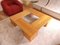 Large Wooden Coffee Table with Cubic Seats, Set of 5, Image 1