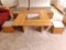 Large Wooden Coffee Table with Cubic Seats, Set of 5 5