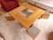 Large Wooden Coffee Table with Cubic Seats, Set of 5 2