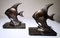 Art Deco French Spelter Fish Bookends on Marquinia Marble Bases, 1930s, Set of 2, Image 5