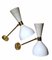 Italian Diabolo Sconces in Painted Metal & Brass in Stilnovo Style, 1960s, Set of 2, Image 1