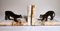 French Art Deco Metal Panther Bookends on Marble Bases, 1930, Set of 2 5