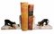 French Art Deco Metal Panther Bookends on Marble Bases, 1930, Set of 2 2