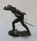 AE Carrier-Belleuse, Man Facing the Wind, fine XIX secolo, bronzo, Immagine 1