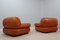 Cognac Leather Armchairs by Girgi for Sapporo, 1970s, Set of 2 11