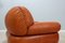 Cognac Leather Armchairs by Girgi for Sapporo, 1970s, Set of 2 8