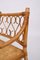 Sofá de dos plazas italiano Mid-Century moderno de ratán y bambú, años 70, Imagen 4