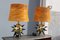 Italian Table Lamps in Brass, Metal & Bamboo, 1950s, Set of 2 2