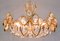 Mid-Century Hollywood Regency Chandelier in Gilt Brass and Crystal from Palwa, 1960s 6