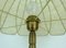 Large Mid-Century Modern Gold Cante Cocoon Table Lamp with Brass Foot, 1970s 6