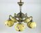 Antique French Brash Chandelier, 1930s 2