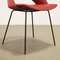 Roter Vintage Stuhl, 1950er 6