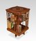 Rosewood Inlaid Revolving Bookcase 8