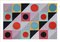 Natalia Roman, farbiges geometrisches Amphorenmuster, 2022, Acryl auf Aquarellpapier 1