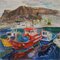 Jackson, Gran Canaria, Port de Pêche et Bateaux, 2010, Huile sur Toile 2